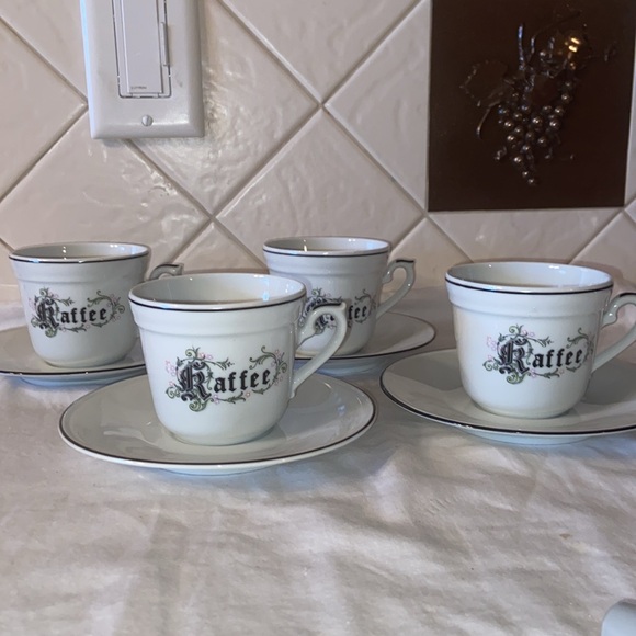 Vintage Kronester Bavaria set of 4 Cups and saucers kaffee - Picture 2 of 13